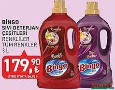 BİNGO SIVI DETERJAN ÇEŞİTLERİ 3 L BİNGO SIVI DETERJAN ÇEŞİTLERİ 3 L